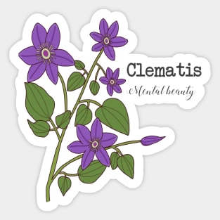 Clematis (mental beauty) Sticker